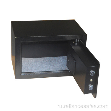 Черный маленький средний сейф с биометрическим замком отпечатков пальцев